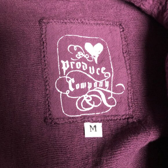 Produce Company Jacket Womens Size Medium Purple Textured Cotton Lagenlook USA - Picture 5 of 7